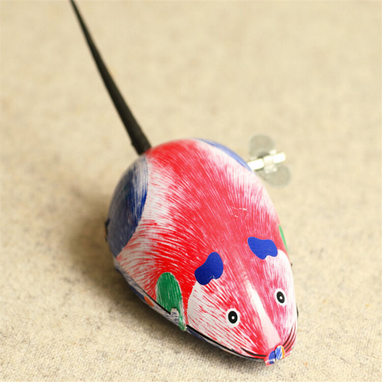 铁皮老鼠 经典复古铁皮玩具 80后回忆 儿时回忆 上发条玩具