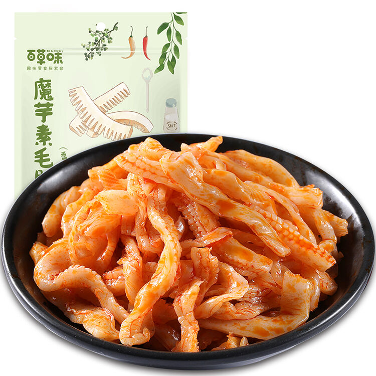 百草味 馋魔芋爽素毛肚辣条麻辣零食豆干素食蔬菜干 香辣味魔芋素毛肚