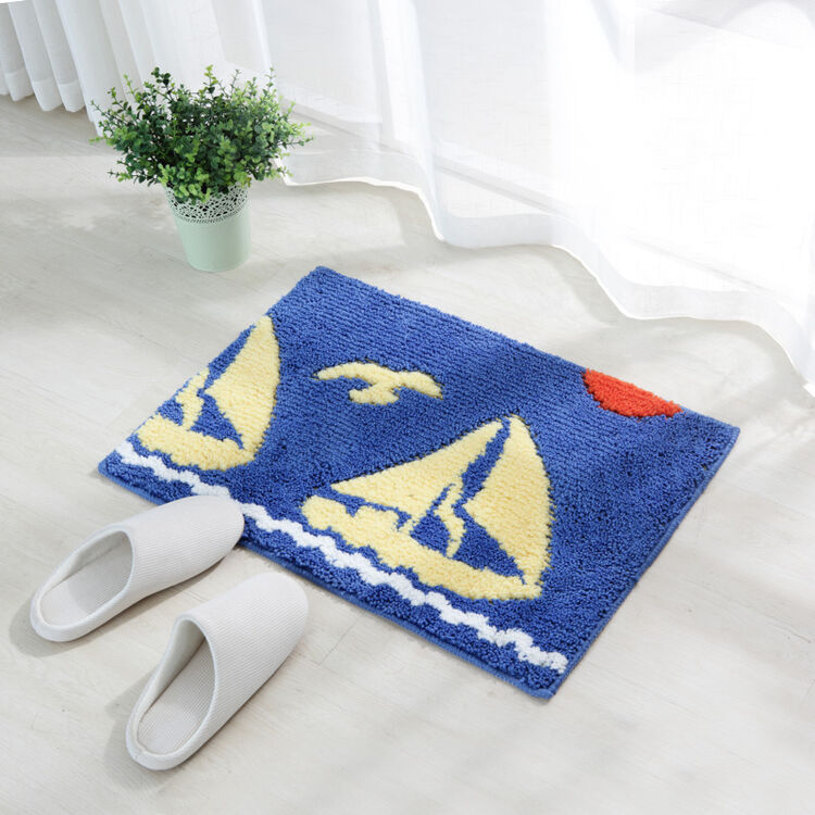 地垫门垫进门门口卫浴吸水脚垫家用卫生间浴室防滑垫卧室地毯 帆船