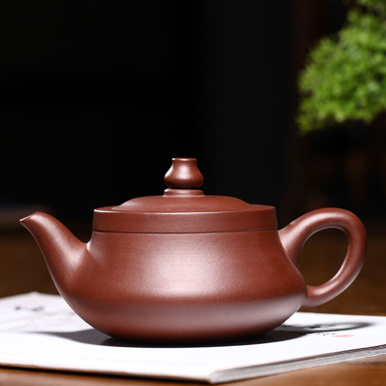 倒把西施 紫砂壶 宜兴紫砂纯全手工茶壶 功夫茶具 紫泥佛缘