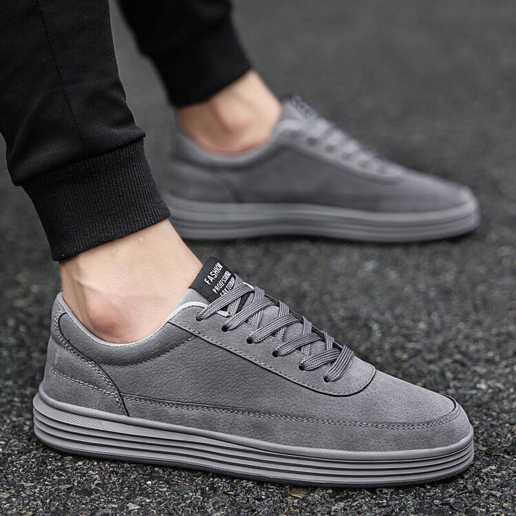 新款男鞋韩版潮流个性板鞋男透气休闲百搭学生男士潮鞋跑步鞋子 灰色