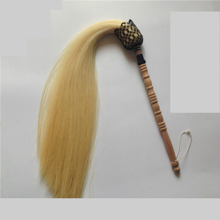 四两桃木拂尘 马尾 桃木拂尘甩子佛教拂尘佛尘轩佛尘马尾浮尘4 桃木柄