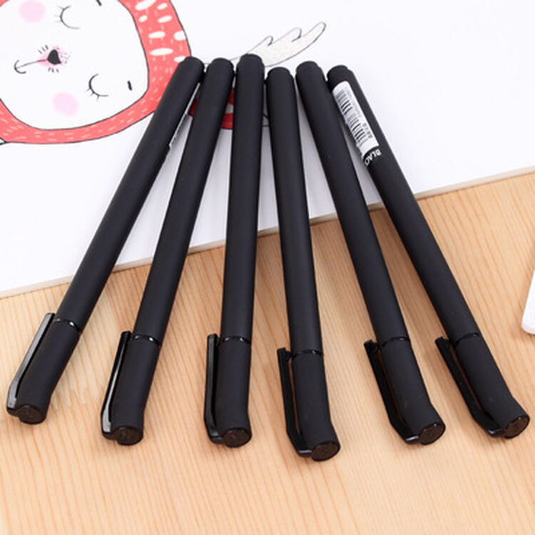学生书写工具中性笔黑笔水笔签字笔碳素笔 黑芯一支