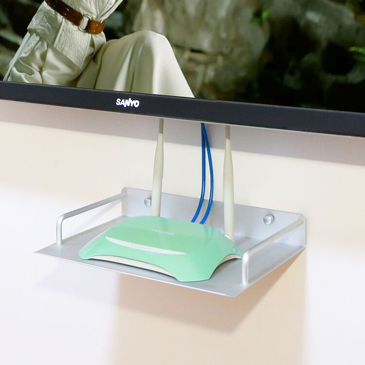 家用多功能光纤猫无线路由器盒子收纳盒置物架壁挂式机顶盒理线器