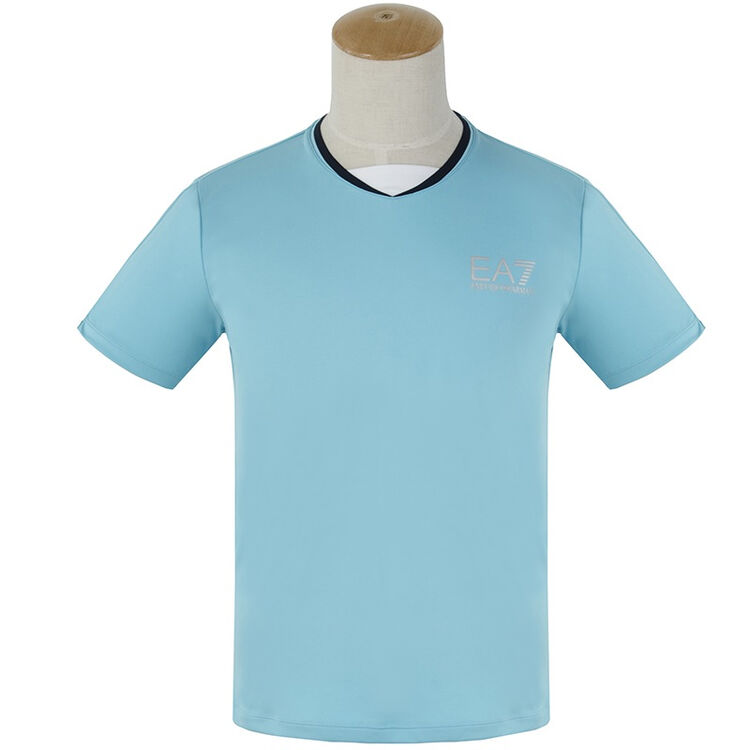 emporio armani ea7 安普里奥·阿玛尼 男士蓝绿色涤纶t恤 273719 5p