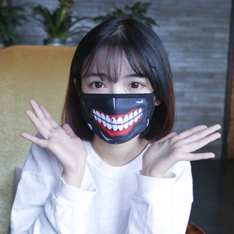 东京食尸鬼口罩春夏天卡通可爱口罩东京食种金木研棉面罩
