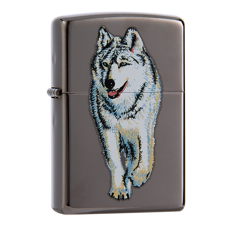 原装zippo打火机正品 黑冰彩印 狼 769 zippo打火机zppo之宝zp