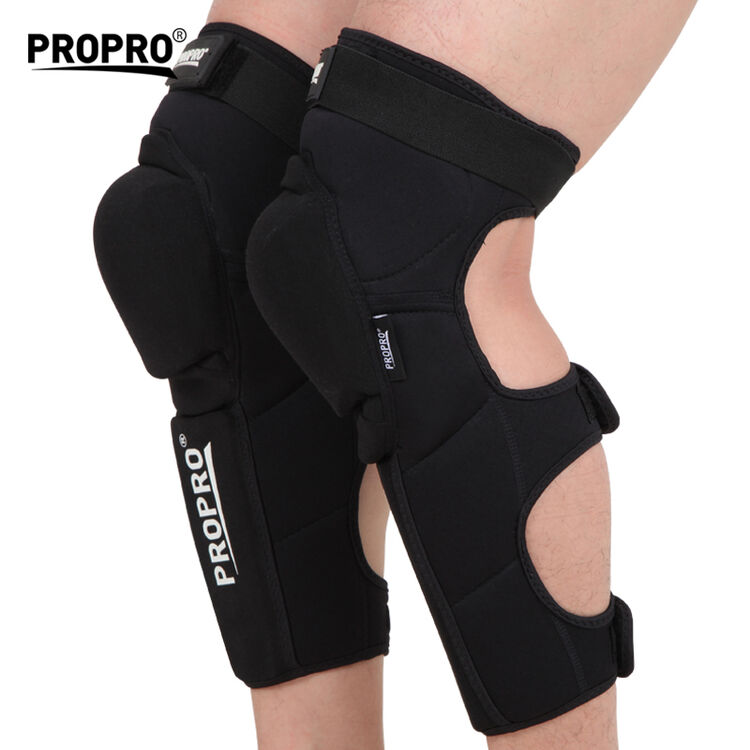 propro 外穿式长款护膝 摩托车骑行护膝护腿防摔耐磨护具 长板滑板