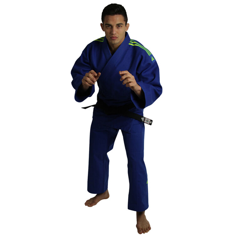 adidas阿迪达斯 男女成人 柔道比赛训练 柔道服 ijf认证 j690b蓝色