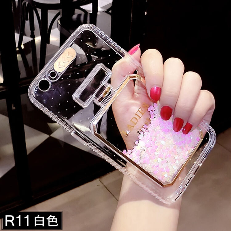 心享吉尔 oppor11手机壳女款液体流动来电闪流沙防摔软壳oppor11plus