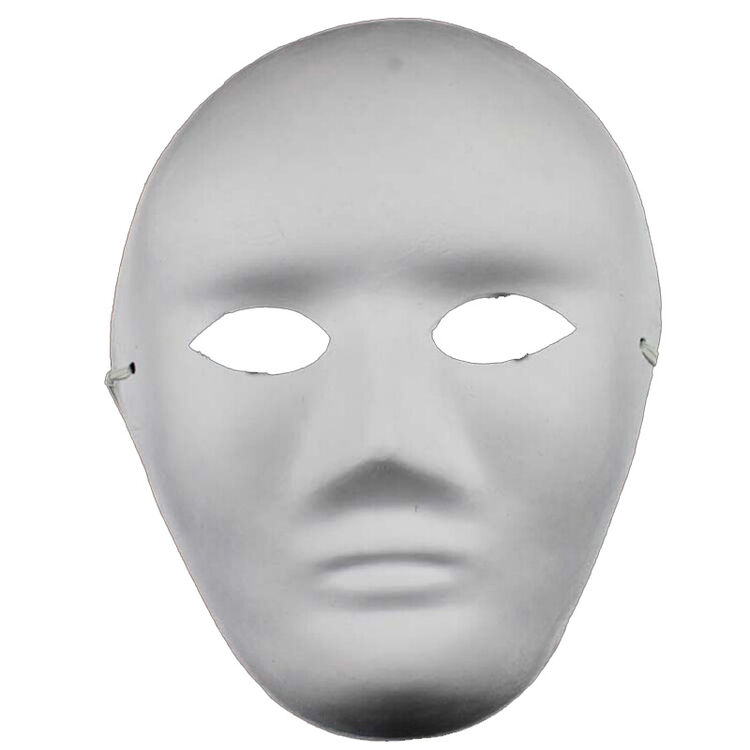 盛泉 环保纸浆 白色面具 手绘diy涂鸦面具 纸脸谱 白色 空白面具 男款