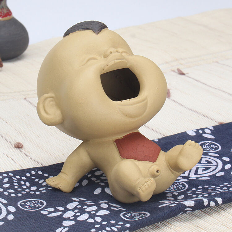 八浪 大嘴娃茶玩茶宠精品 创意喷水尿童趣味