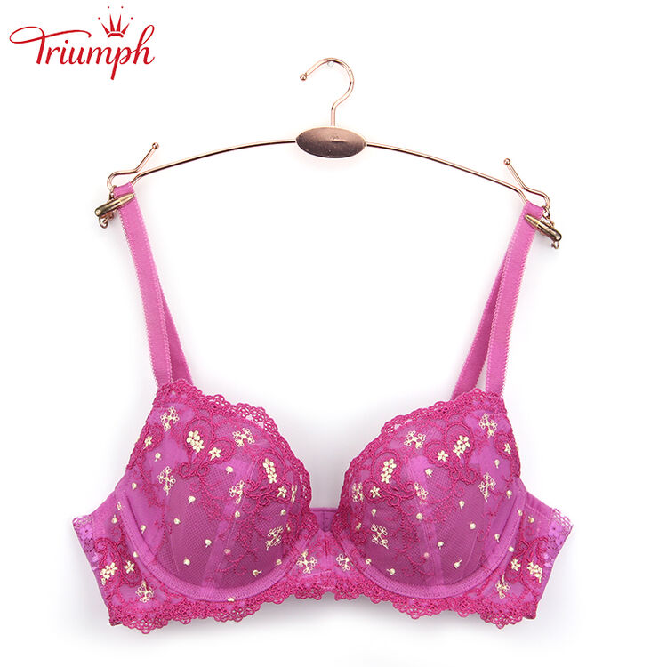 黛安芬(triumph)日本文胸刺绣性感内衣舒适女性胸罩10129940粉色70b