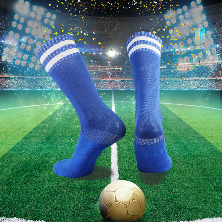 星加坊足球袜子男女袜儿童青少年毛巾底运动袜 六色可选 蓝色
