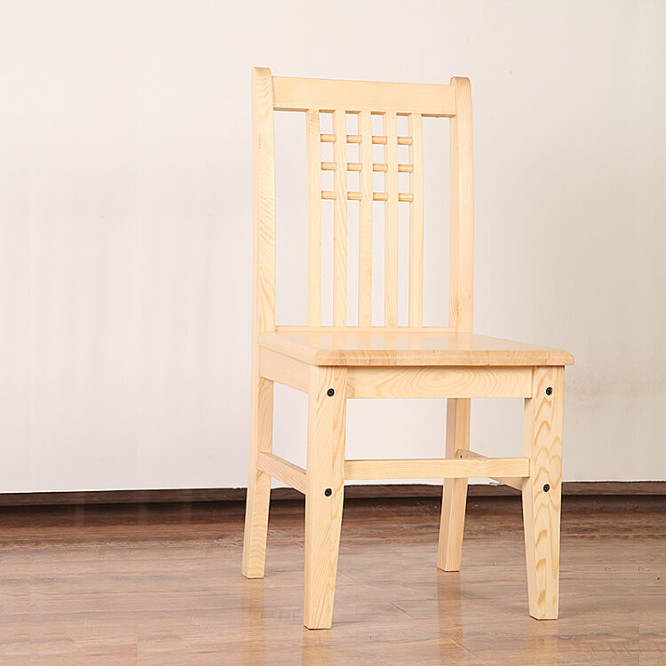 博瑞嘉 简约实木餐椅书椅 松木椅子靠背椅电脑椅酒店家用 3号实木餐椅