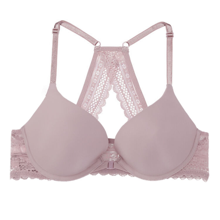 victorias secret 女士浅粉色性感前开扣蕾丝文胸 361740 bzp 32b