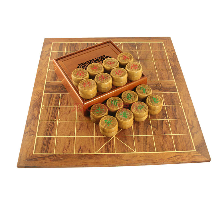 大号实木象棋套装 木线花梨木象棋盘 6公分高档实木象棋子 6分楠竹子