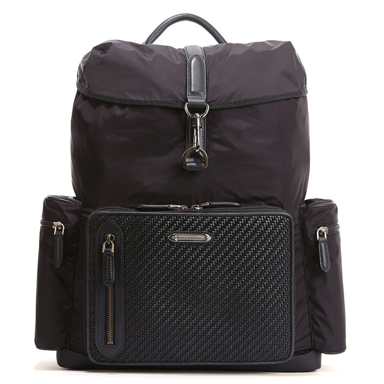 杰尼亚 男士黑色尼龙时尚双肩背包 c1282p dpt ner【图片 价格 品牌