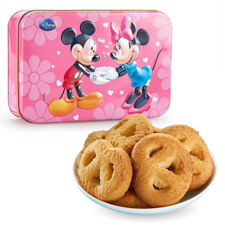迪士尼(disney) 曲奇饼干 情投意合曲奇饼干(图案随机发货) 180g/罐