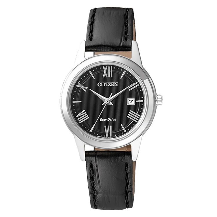 西铁城(citizen)手表 光动能小牛皮表带女表fe1081-08e