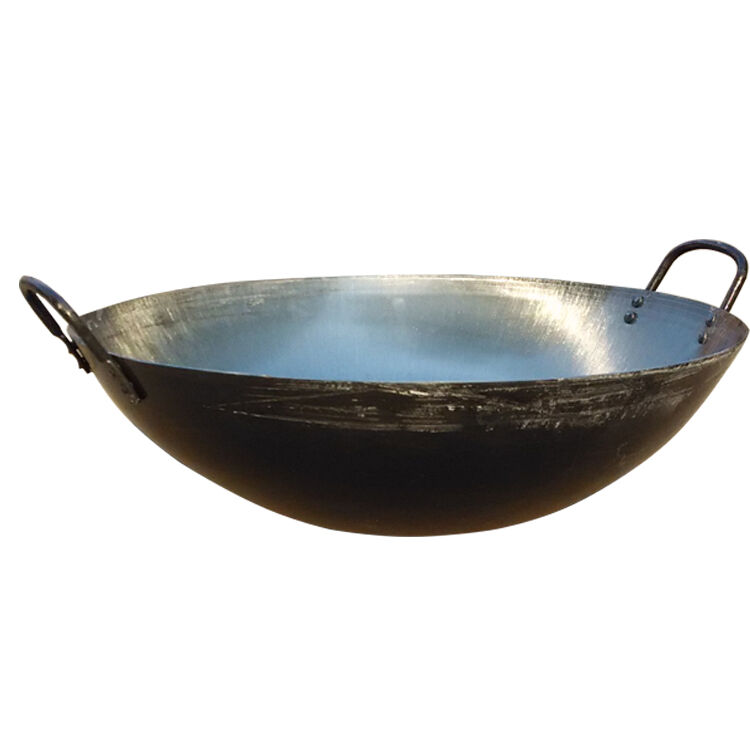 36铁双耳加厚边锅