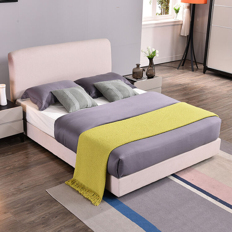 5米床 双人床 婚床 现代简约床 单床--1.5*2米