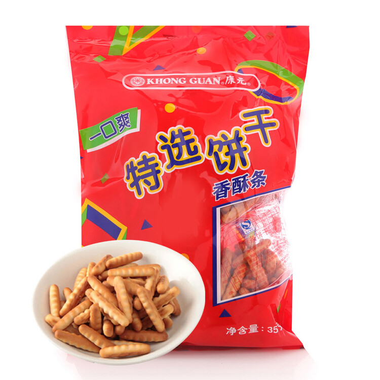 康元香酥条饼干儿童手指饼干350g 8090后怀旧零食小吃 下午茶点心 菜管家商品