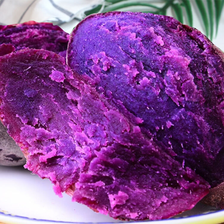 屈家岭新鲜紫薯 紫番薯紫地瓜 农家自种紫红薯 5斤装包邮