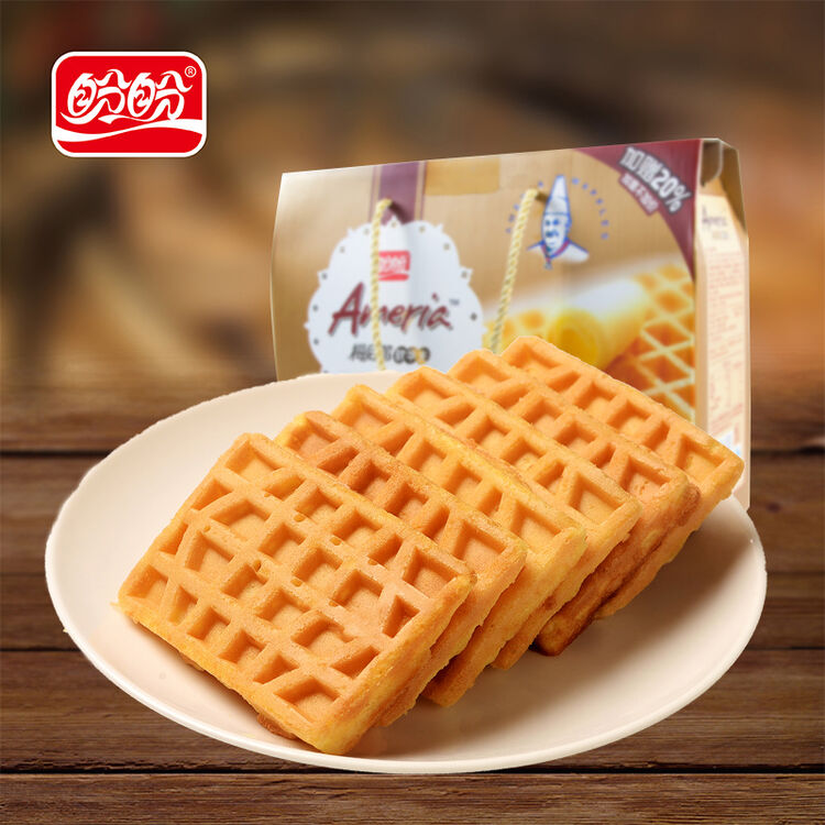 盼盼 梅尼耶软华夫饼早餐休闲零食饼干蛋糕格子饼面包 原味2kg整箱装