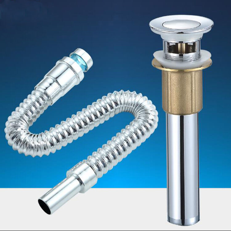 cluo 畅靓卫浴通用面盆下水器下水管翻板下水头s弯下水管 翻板下水器