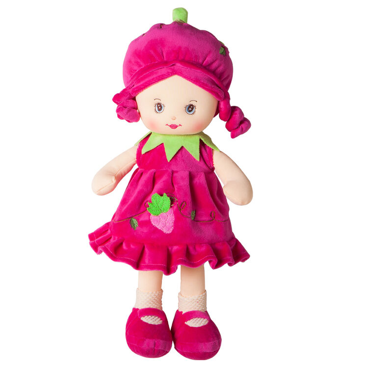 女孩玩具大号毛绒布娃娃水果毛绒玩具生日礼物女 深红葡萄姑娘45厘米