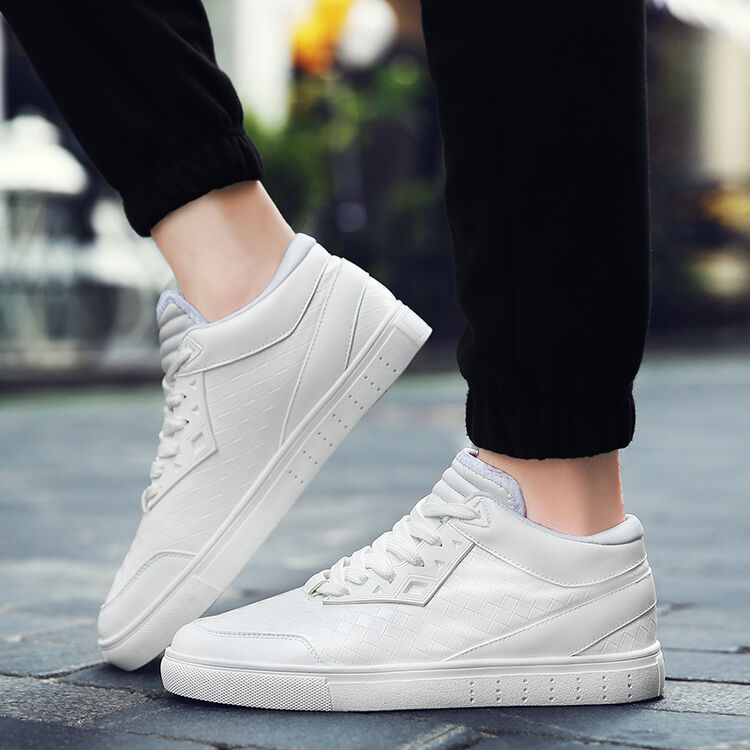 麦伦休斯休闲鞋男新品韩版潮流运动透气板鞋冬季保暖学生小白鞋男