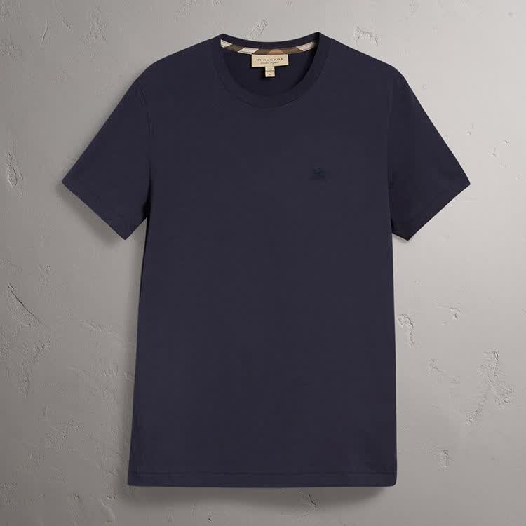 博柏利 burberry 巴宝莉男装 t恤平织棉质短袖衫 4061818 海军蓝 xs