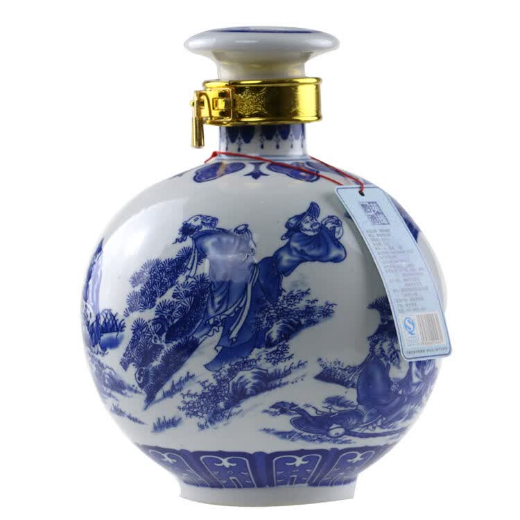 白酒 茅台镇酱香型黔英雄53度2.5l青花瓷酒中八仙