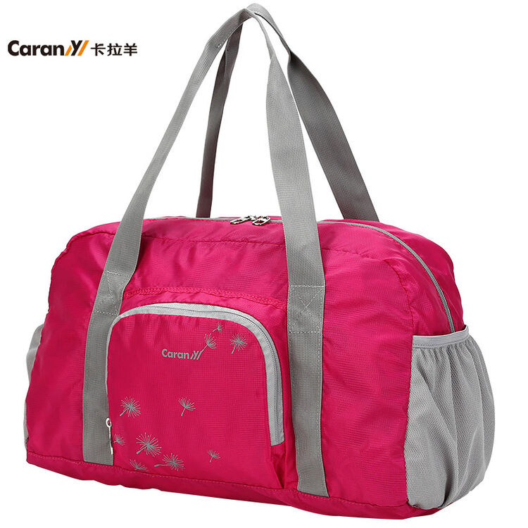 卡拉羊可折叠旅行包大容量行李包时尚休闲百搭防水便携单肩斜挎手提包