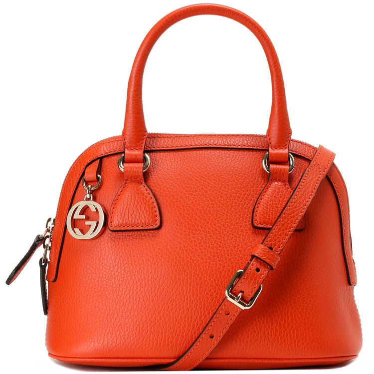 gucci 古驰 女士橙色牛皮手提斜挎贝壳包 449661 cao0g 7527