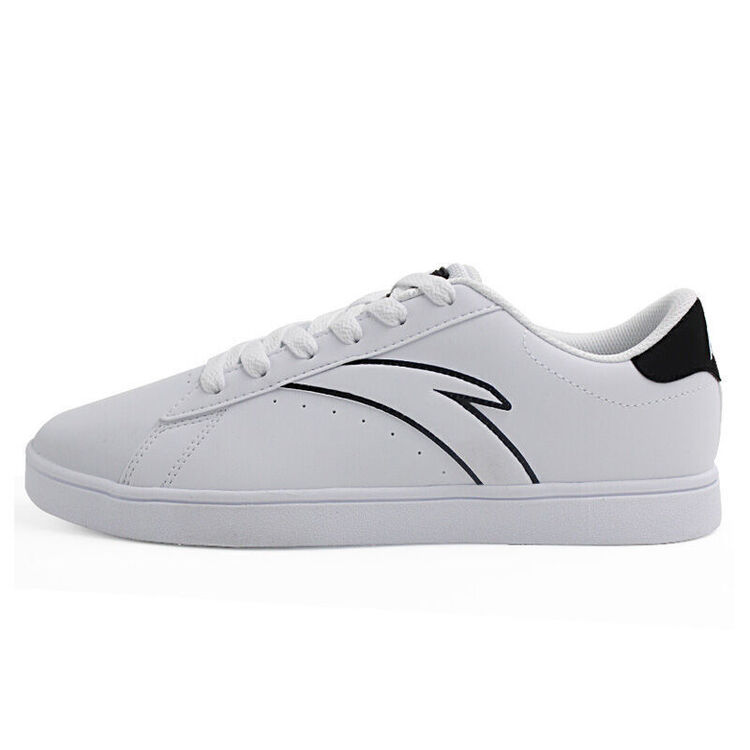 安踏男鞋2018夏季新款轻便白搭休闲鞋时尚耐磨运动板鞋 安踏白/黑-4
