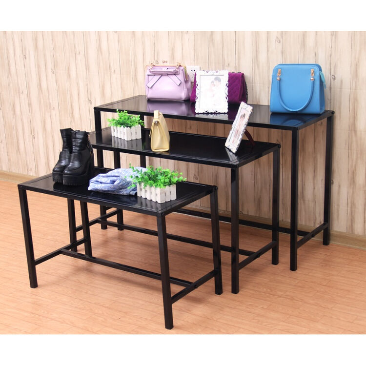 服装店装修设计效果图橱窗展示架落地女装鞋架放包包的架子流水台定制