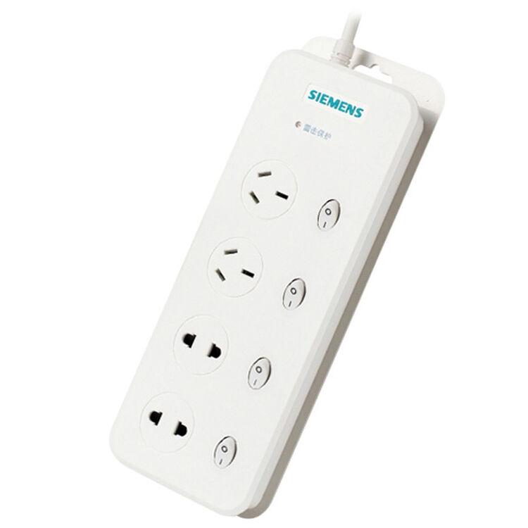 西门子(siemens)5ex82314nc01线长3米 单排分控四联插座 排插 插线板