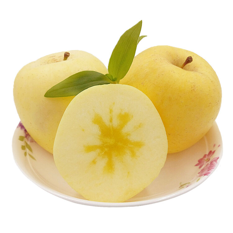 山东烟台黄金奶油富士苹果 脆甜黄金帅苹果 9个礼盒装 5kg