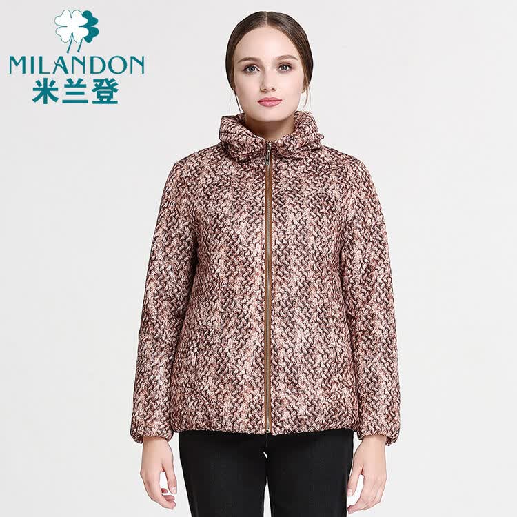 米兰登秋冬新款妈妈装棉服中老年女装棉衣大码厚wi450015 黄杏花 4xl