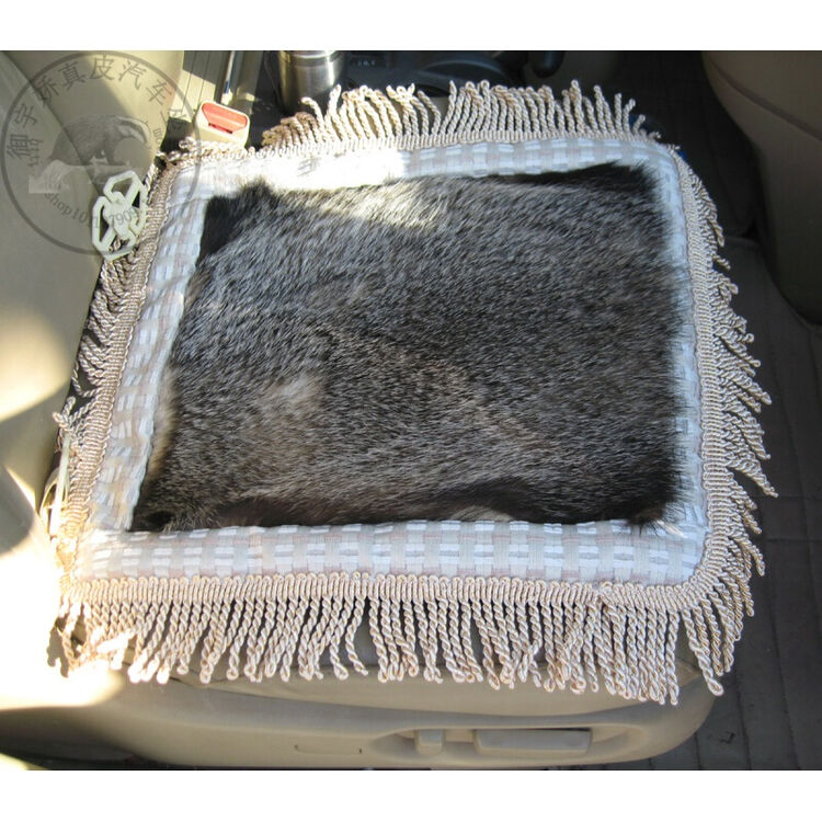 意佰分獾皮汽车坐垫 獾子皮座垫獾皮方垫 健康四季车垫 天然本色