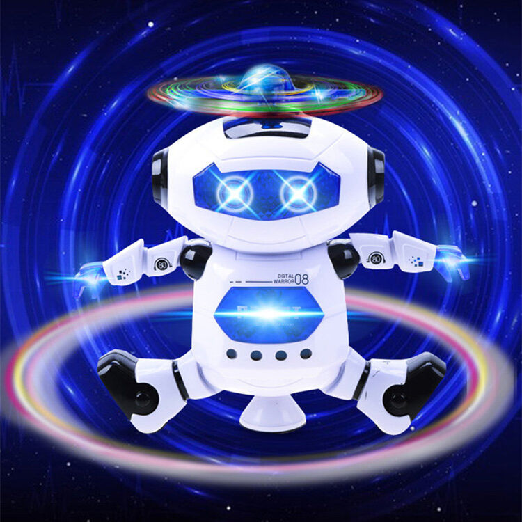 乾竞(qianjing) 劲风炫舞者太空跳舞电动机器人旋转灯光音乐红外线