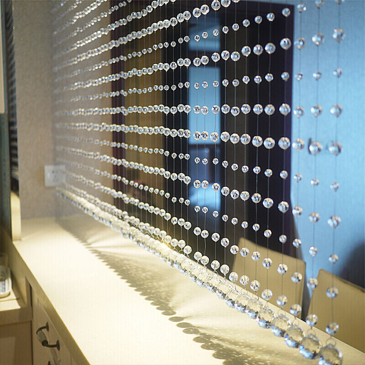 骁熊珠帘水晶隔断客厅卫生间门帘卧室吊帘风水挂帘子成品 20条0.8米高