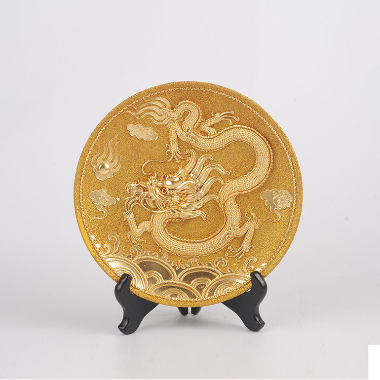 鹭艺轩腾龙金盘p017 10寸