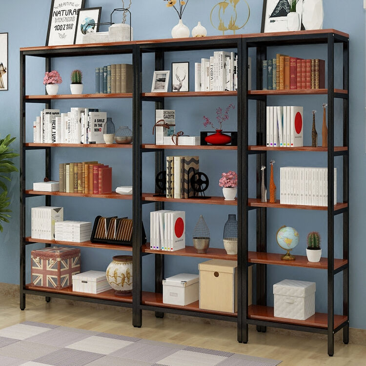 特价书架展示架货架置物架钢木组合陈列架储物架书柜可d 4层120*34*