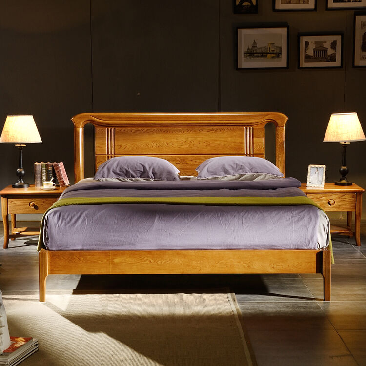 8米主卧实木家具大床 俄罗斯老榆木【单床】 1800*2000