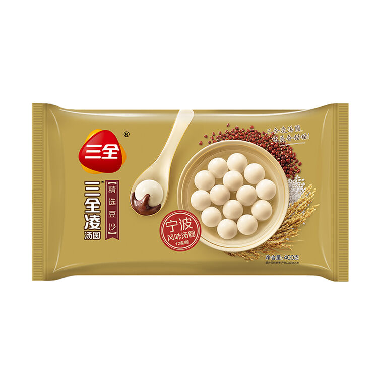 三全凌 精选豆沙汤圆 宁波风味 400g (约33只)