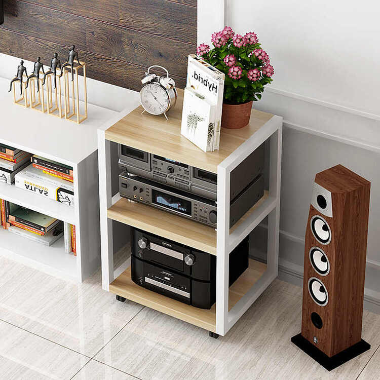 简约时尚专业cd柜实木音响器材功放架子机柜铁艺cd机架子音响架子支持