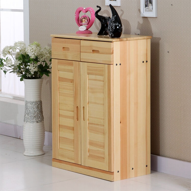 彭友家私 实木鞋柜 松木鞋柜 鞋架 简易玄关隔断柜子 门厅柜 储物柜